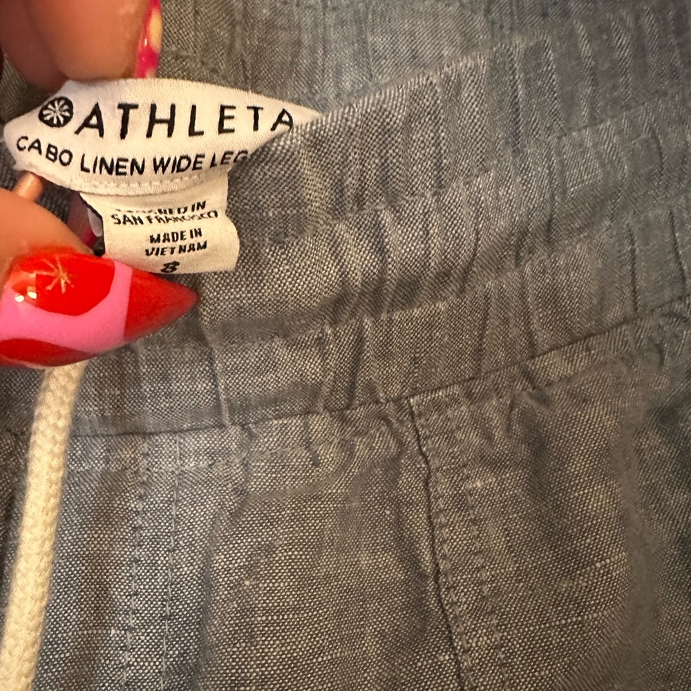 Athleta Cabo Linen Wide Leg Pants. 
Size 8 - Picture 4 of 7